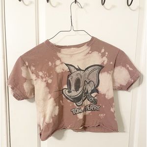 tom and jerry skull crop top